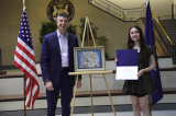 Rep. Barrett and Art Competition Winner Selena Arbogast