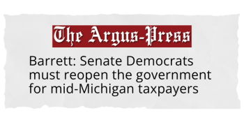 Argus-Press op-ed headline 2025-10