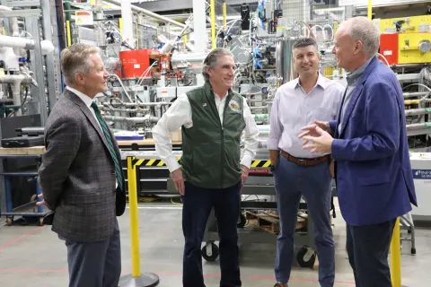 Congressman Barrett and Secretary Burgum at MSU FRIB