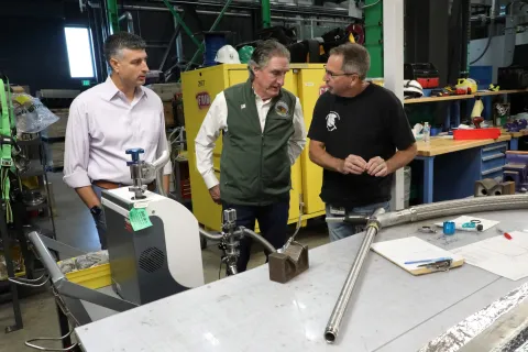Congressman Barrett and Secretary Burgum at MSU FRIB