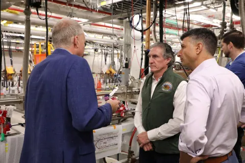 Congressman Barrett and Secretary Burgum at MSU FRIB