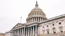 Snow on the United States Capitol Building